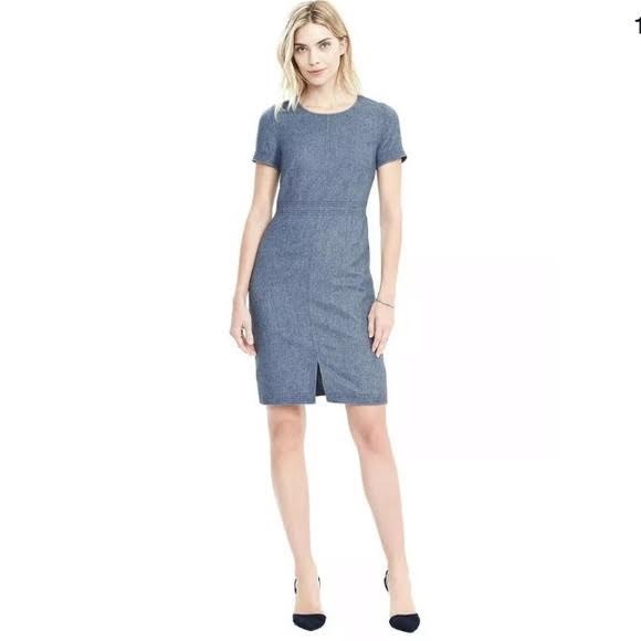 light blue wool dress